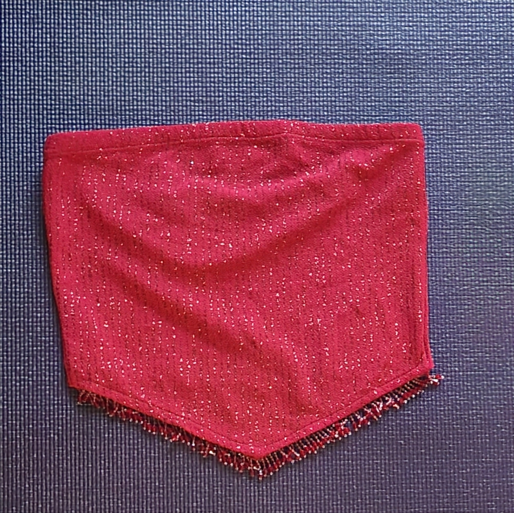 Red Sparkley Halter Top